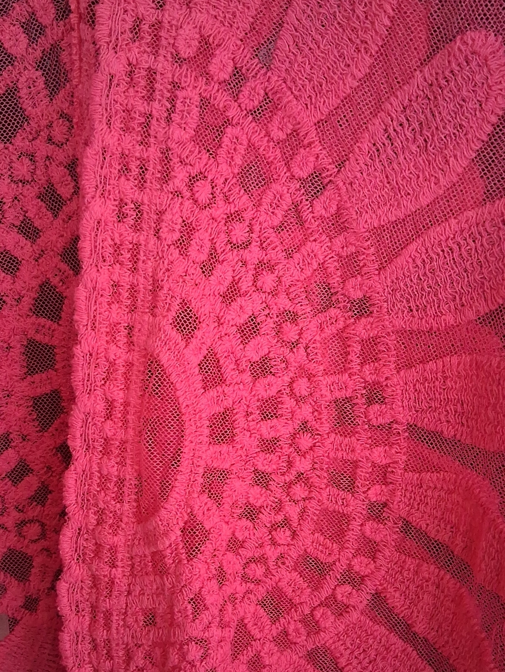 Pink Floral Long Lace Sheer Kimono Beach Cover Up - Picture 2 of 6
